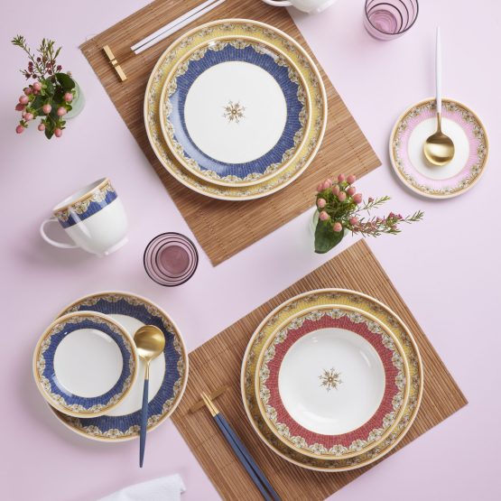 Portmeirion flat lay dinner ware product photography by Gareth Walker - Staffordshire Professional Commercial Product Photographer